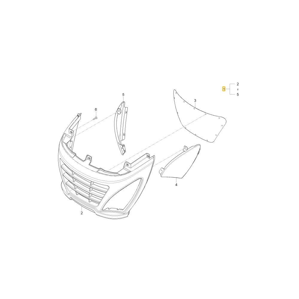 Przedni grill KIOTI T2660-50902BB