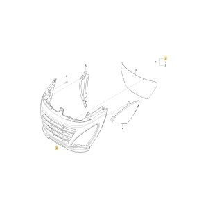 Grill przedniej lampy KIOTI T2660-50922