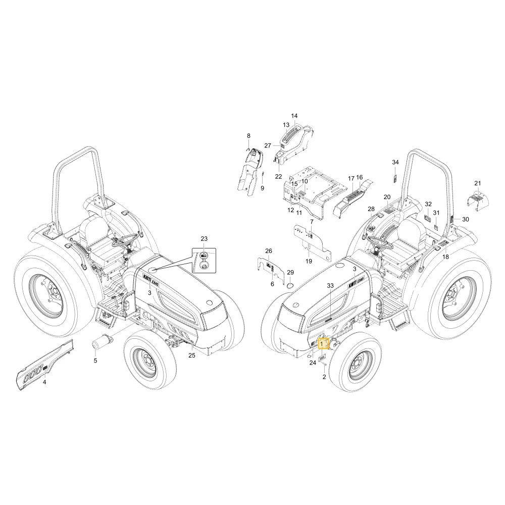 Naklejka Manufacturing KIOTI T2815-52111