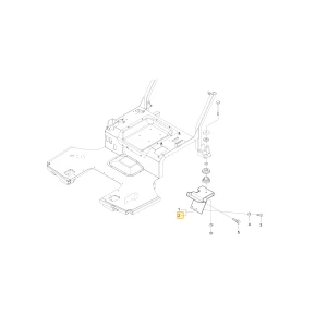 Uchwyt prawego łańcucha kontrolnego KIOTI T2845-97151