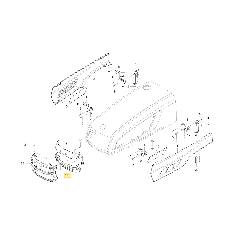 Siatka przednego dolnego grilla KIOTI T4025-50831