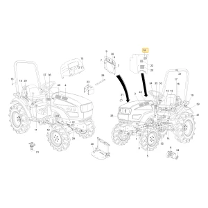 Naklejka hamulca postojowego KIOTI T4025-57521