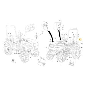 Naklejka ostrzegawcza ROPS KIOTI T4025-58571