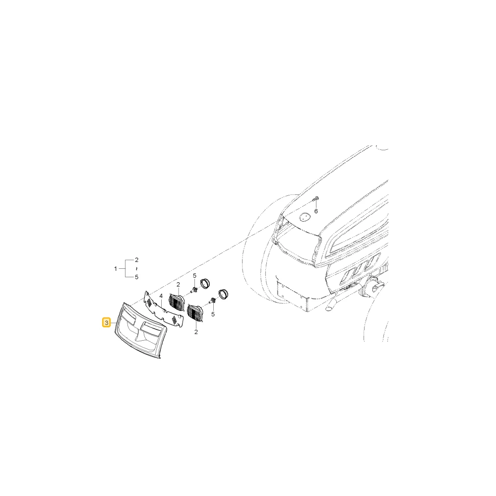 Pokrywa reflektora przedniego KIOTI T4025-68921AR