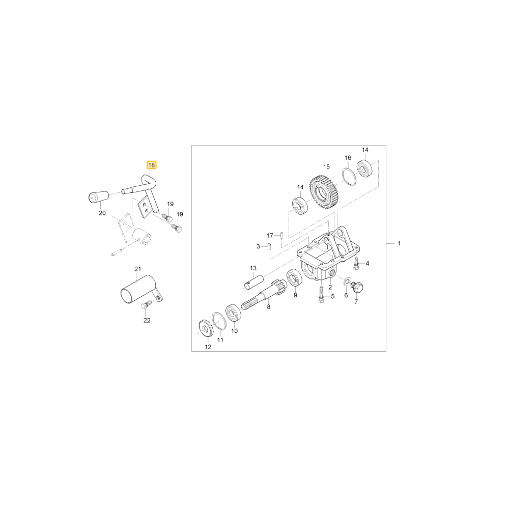 Środkowa dźwignia WOM KIOTI T4115-24271