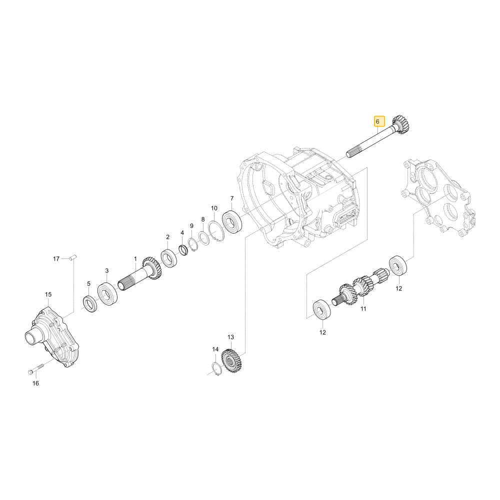 SHAFT, GEAR-18 KIOTI T4115-25211