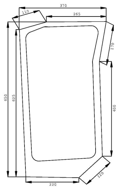 Windscreen lower OEM