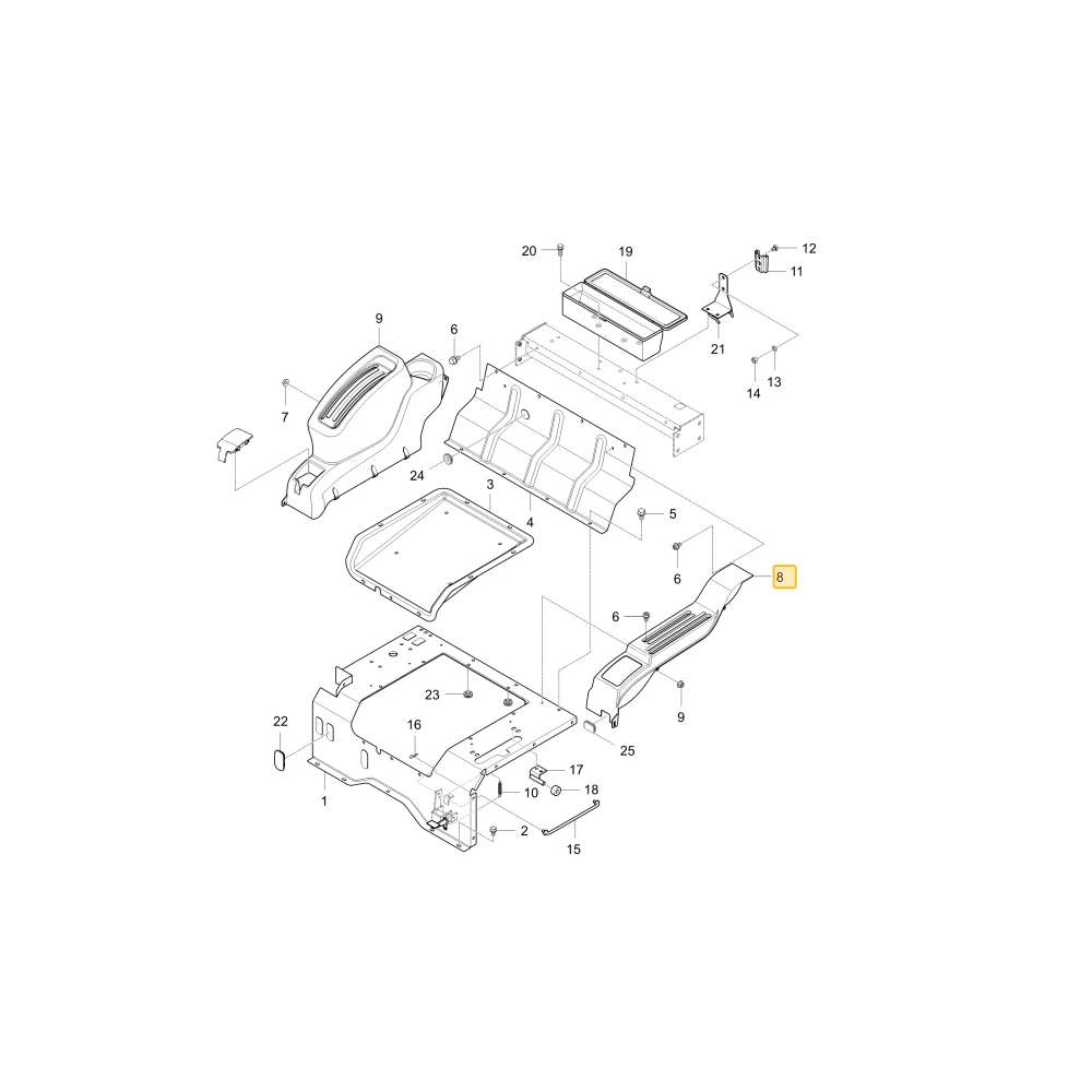 Prowadnica dźwigni KIOTI T4115-95423BB