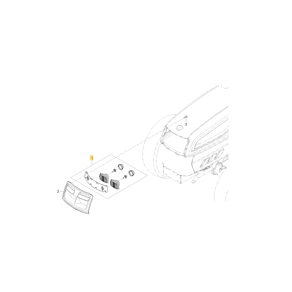 Reflektor przedni KIOTI T4121-68901AR