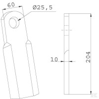 Nóż bijaka prosty GASPARDO T40005141R | poltechparts.pl