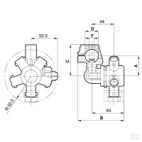 Uchwyt dyszy potrójny do rury 1/2"   4064… | poltechparts.pl