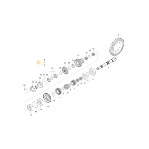 Koło zębate stożkowe spiralne KIOTI T4125-26115