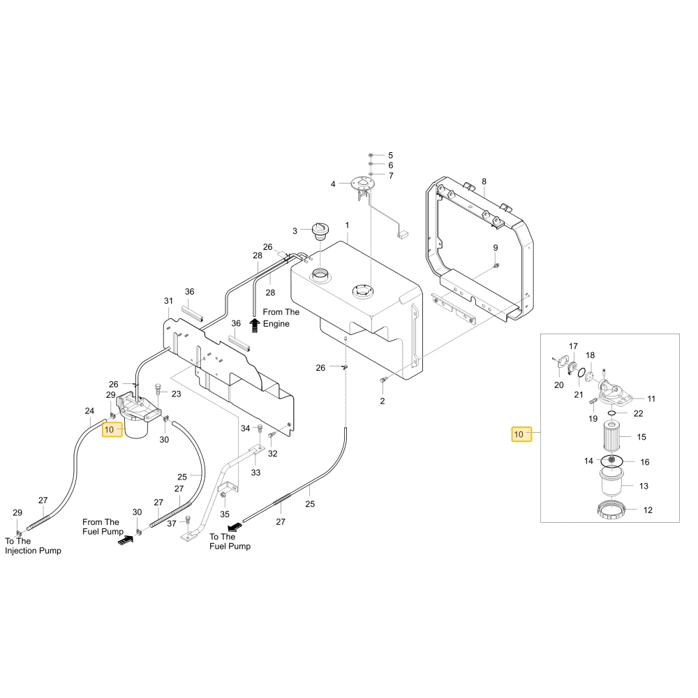 Filtr paliwowy KIOTI T4125-35011