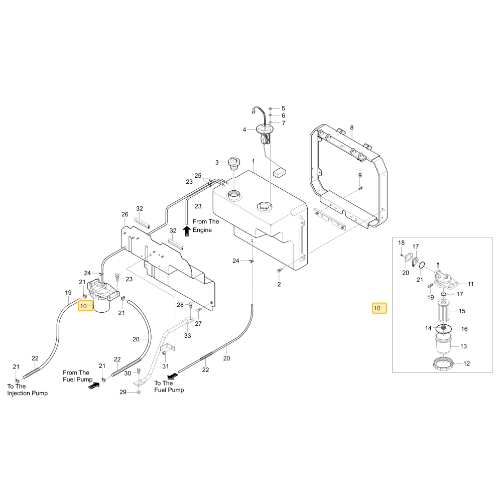 Filtr paliwowy KIOTI T4125-35012ED