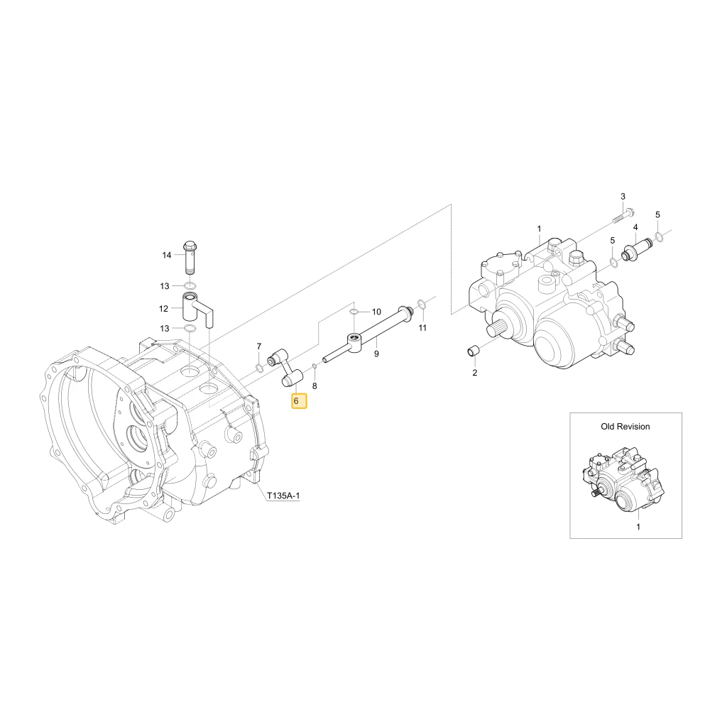 Rurka powrotna 1 KIOTI T4125-37062
