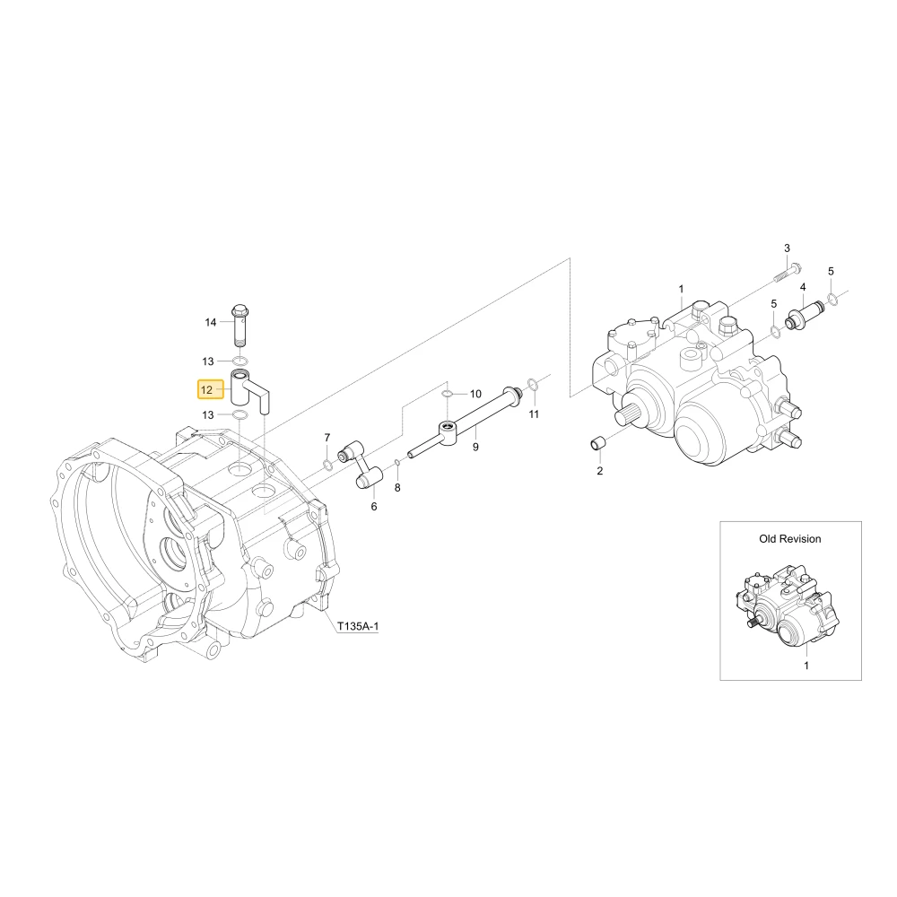Rurka powrotna 3 KIOTI T4125-37082