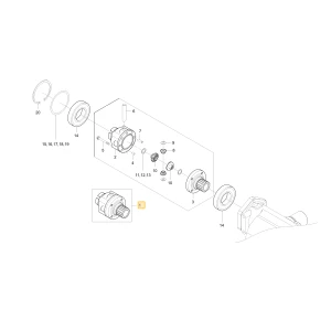 Urządzenie przednego mechanizmu różnicowego KIOTI T4125-43103