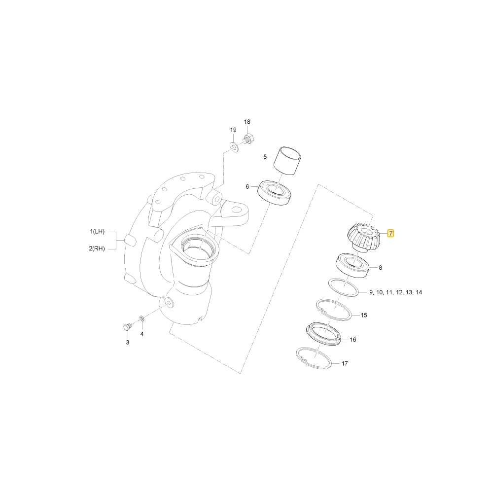 Koło zębate stożkowe 10 KIOTI T4125-43522