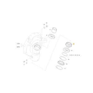 Koło zębate stożkowe 10 KIOTI T4125-43522