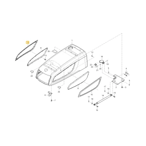 Grill prawej maski KIOTI T4125-51141