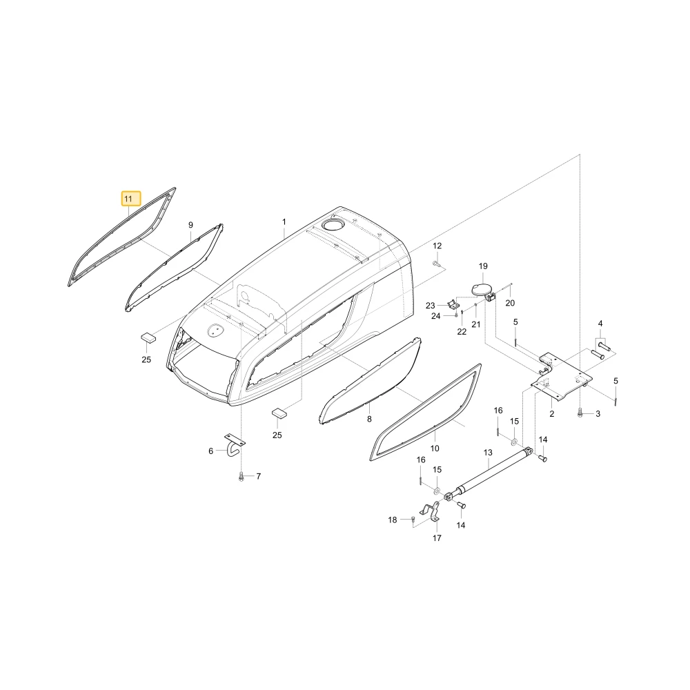 Prawy grill boczny KIOTI T4125-51142
