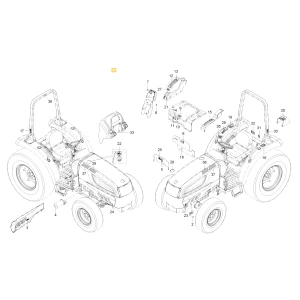 Naklejka pozycji sterującej KIOTI T4125-53161