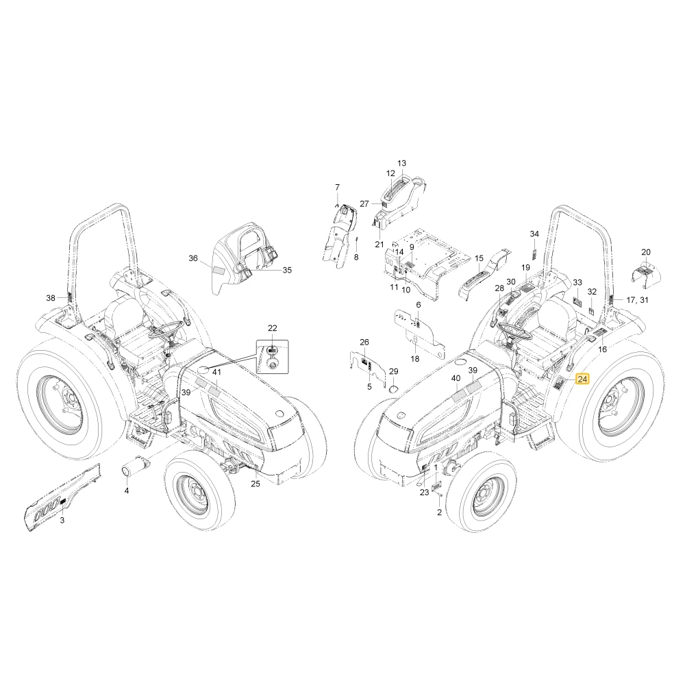 Naklejka prędkości KIOTI T4125-54152