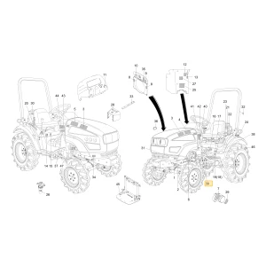 Naklejka ostrzegawcza Fops KIOTI T4125-56111