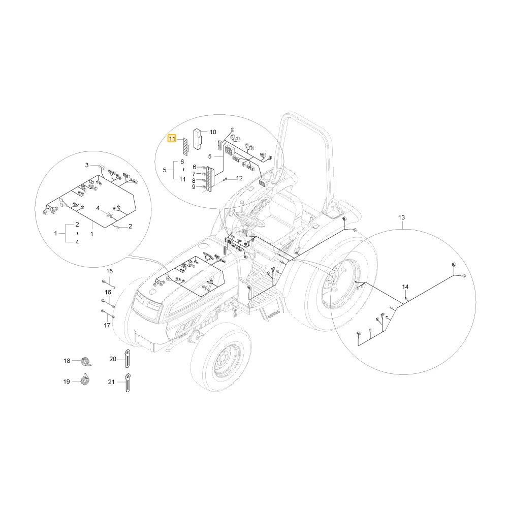 Naklejka skrzynki bezpiecznika KIOTI T4125-69432