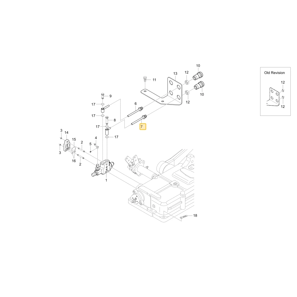 Rurka hydrauliczna B KIOTI T4125-90026