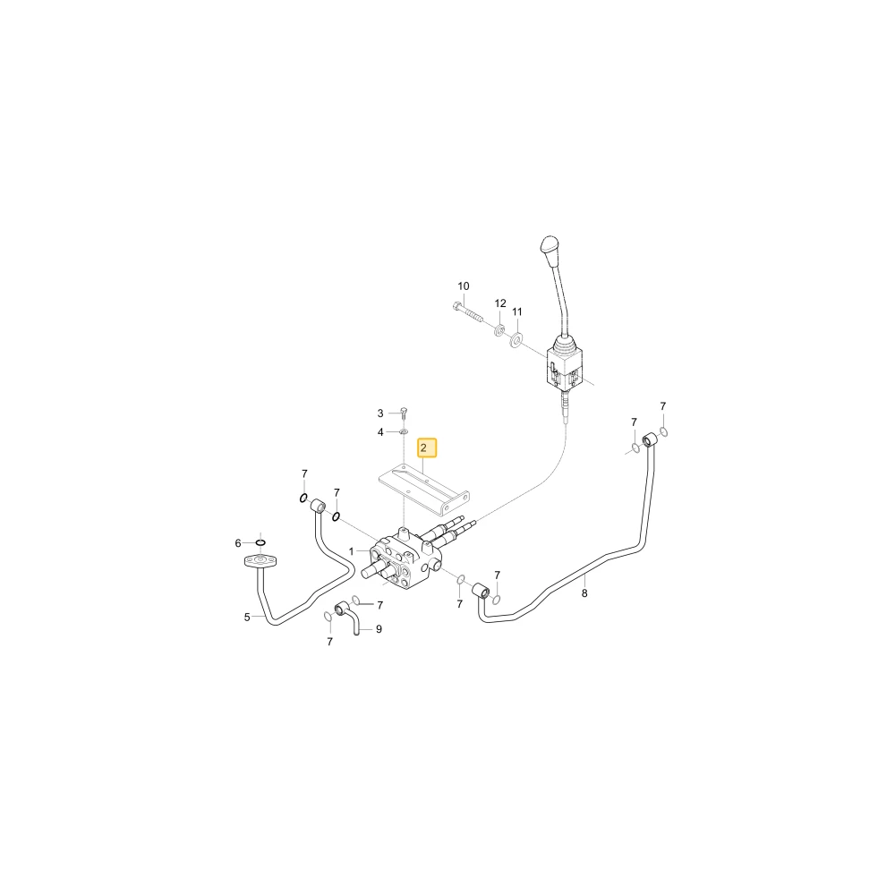 Rozpórka zaworu joysticka H KIOTI T4125-90232BB