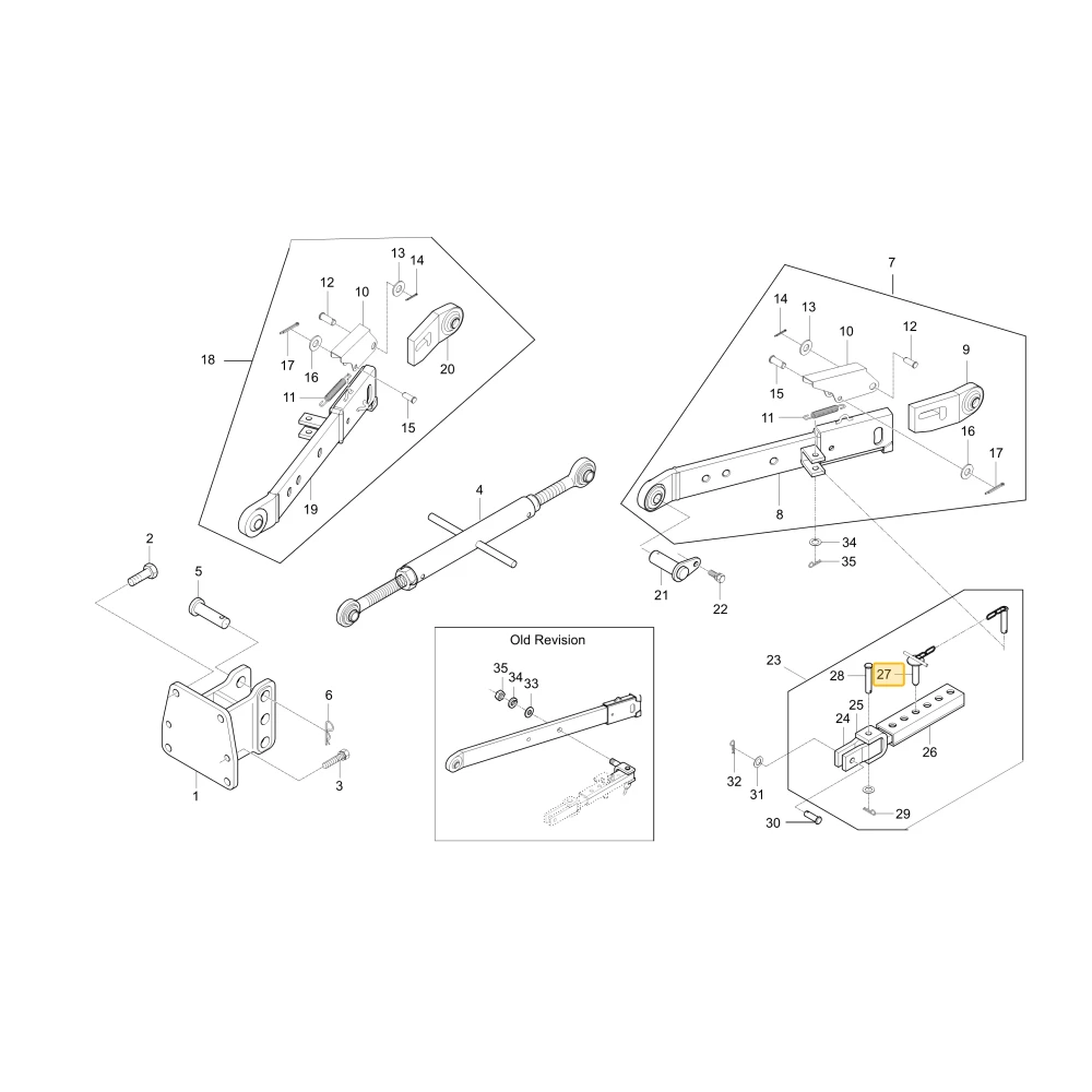 Sworzeń łańcucha kontrolnego KIOTI T4125-91161