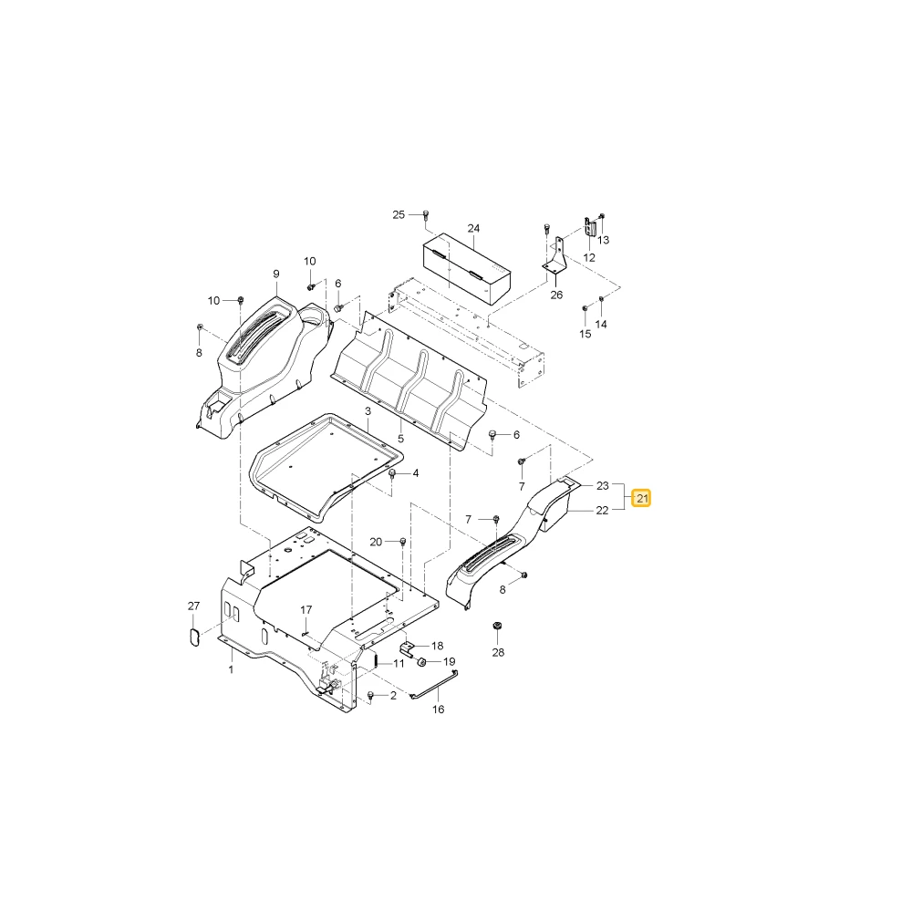 Prowadnica dźwigni KIOTI T4125-95402
