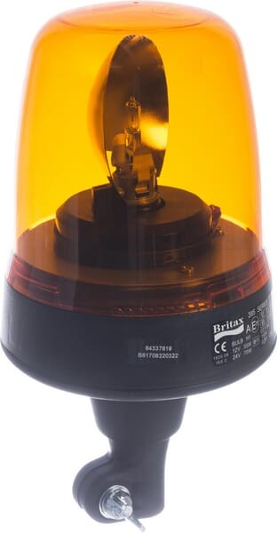 Lampa błyskowa 12V pomarańczowa, uchwyt elastyczny OEM