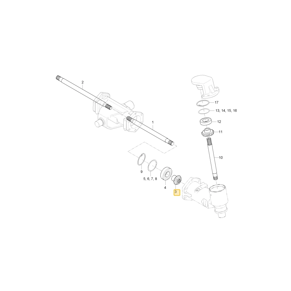 Koło zębate stożkowe 12 KIOTI T4128-43241