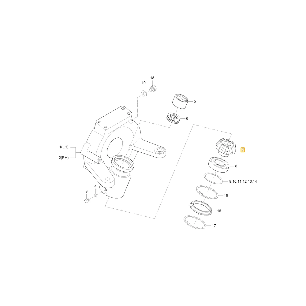 Koło zębate stożkowe 10 KIOTI T4130-43521