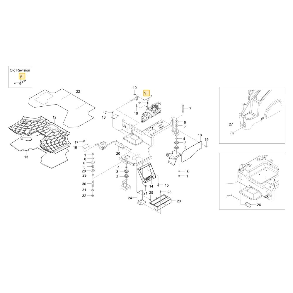 Drążek blokady mechanizmu różnicowego KIOTI T4135-66181