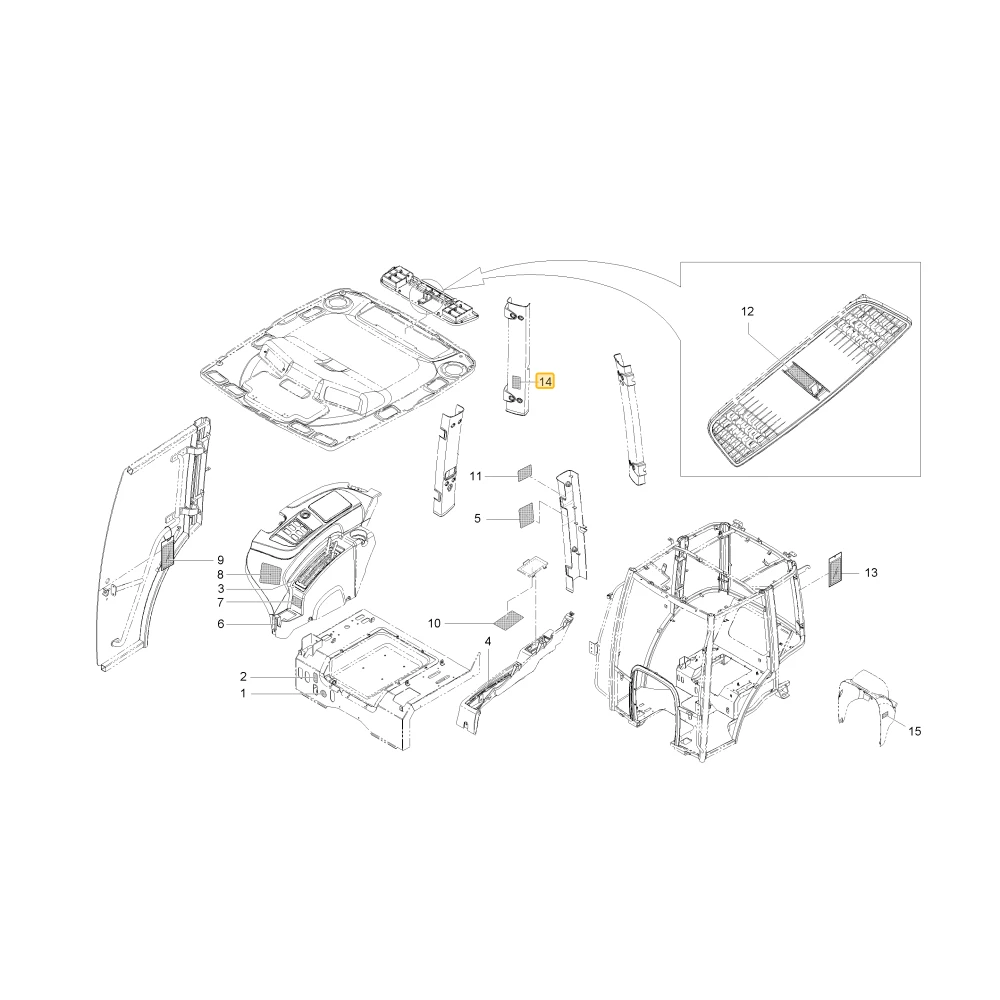 Naklejka certyfikatu kabiny KIOTI T4144-52452