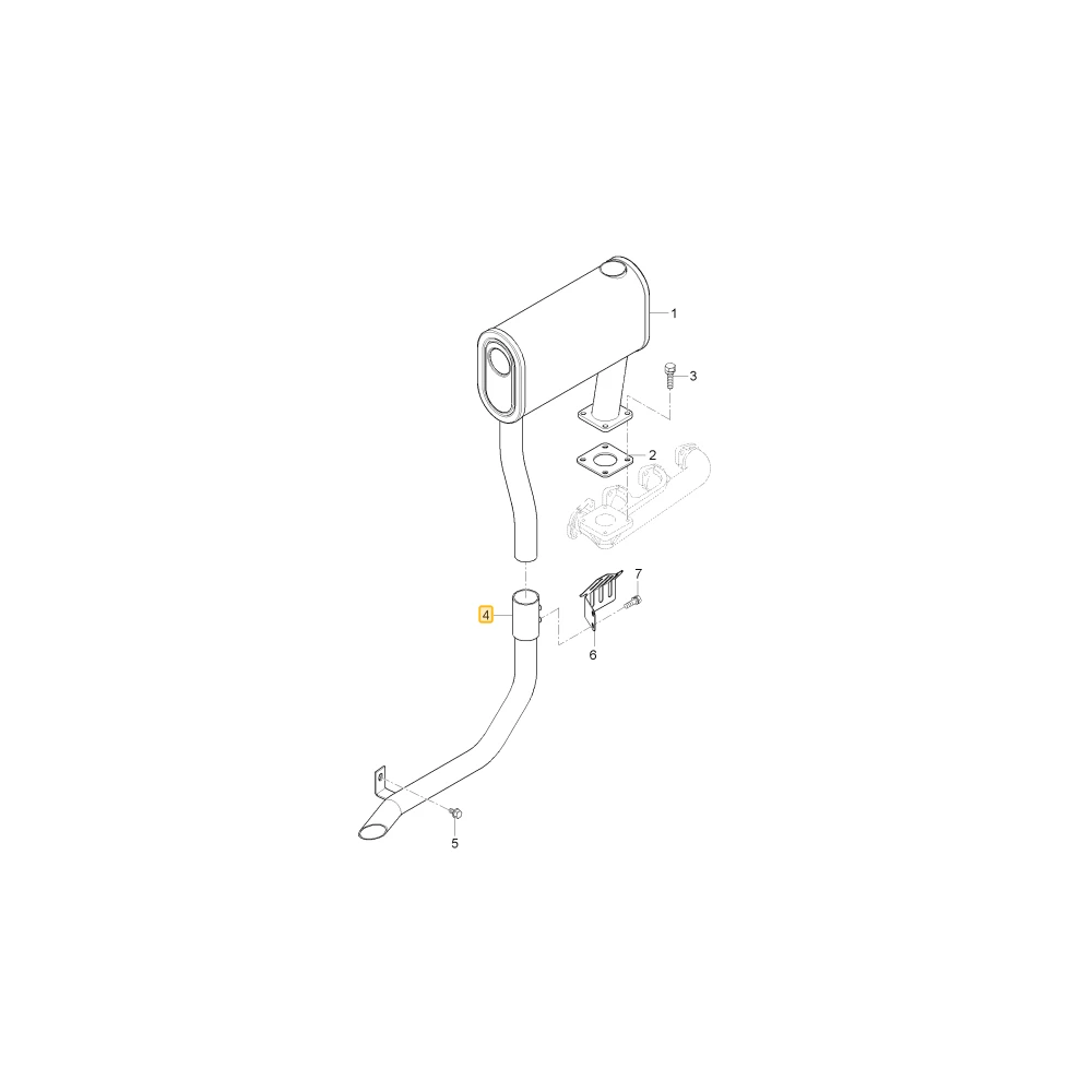 Rurka wydechowa KIOTI T4145-12111