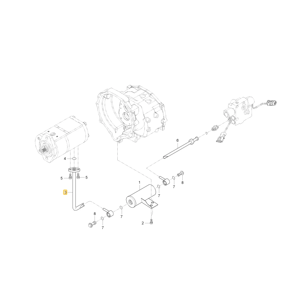 Rurka hydrauliczna WOM 1 KIOTI T4145-34062BB