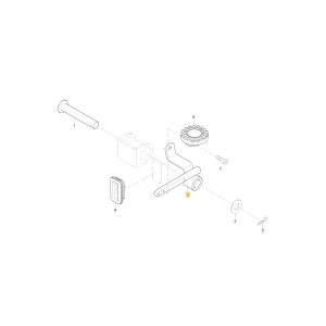 Dźwignia blokady mechanizmu różnicowego 1 KIOTI T4145-66172