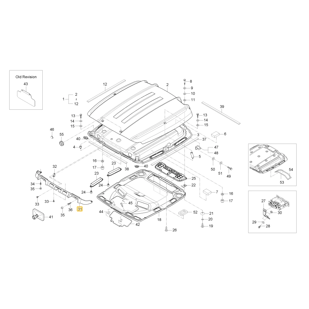 Pokrywa przednego dachu KIOTI T4145-82061