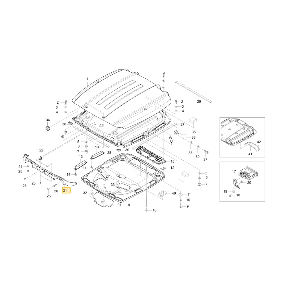 Pokrywa przednego dachu KIOTI T4145-82061BB