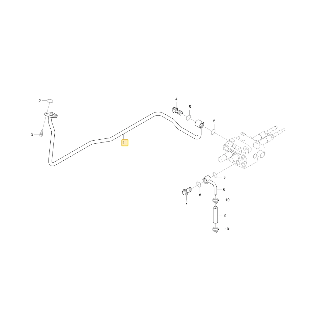 Rurka hydrauliczna B1 KIOTI T4155-37051BB