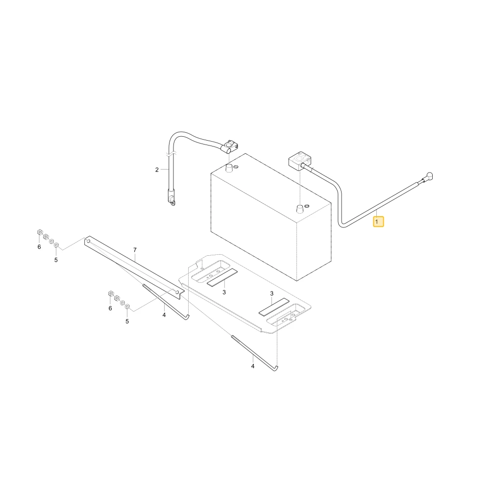 Linka akumulatora dodatnego KIOTI T4155-69162