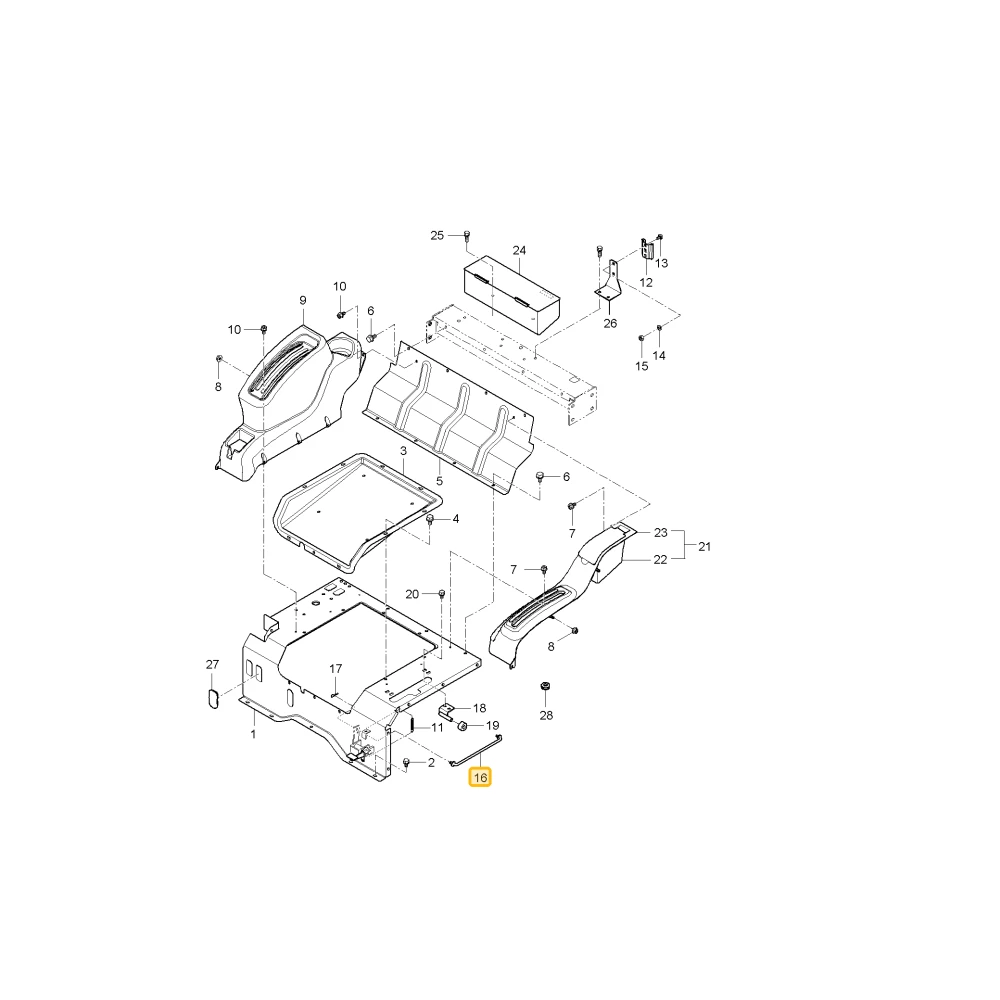 Drążek blokady mechanizmu różnicowego KIOTI T4157-65011