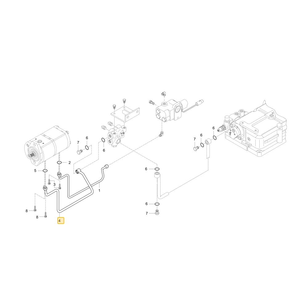 Rurka hydrauliczna 1 KIOTI T4180-34071