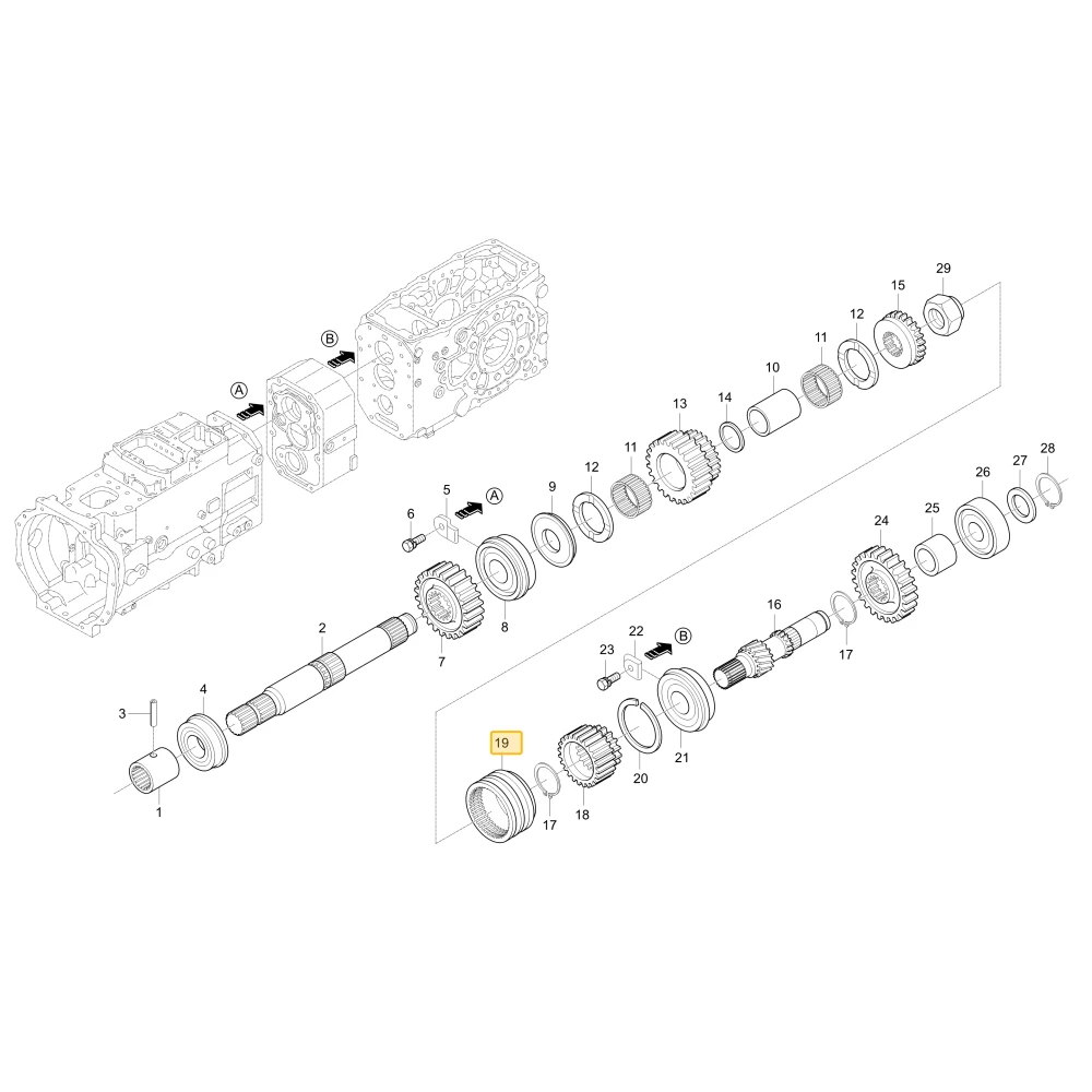 Mechanizm zmiany biegów zmiany biegów zakresu biegów KIOTI T4240-23292