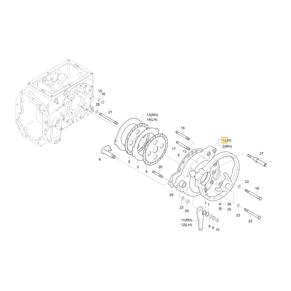 Obudowa lewego hamulca KIOTI T4240-28135