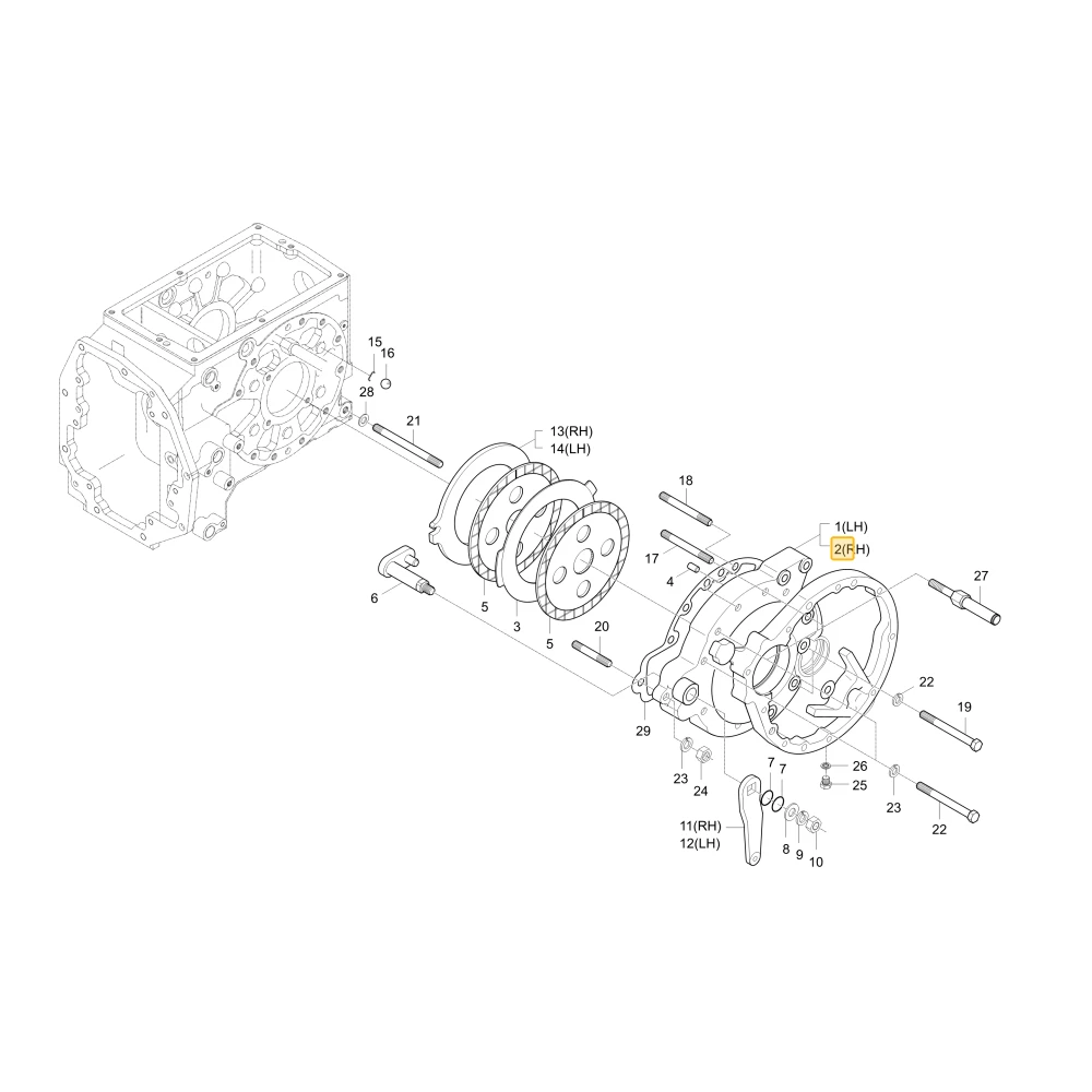 Obudowa prawego hamulca KIOTI T4240-28155